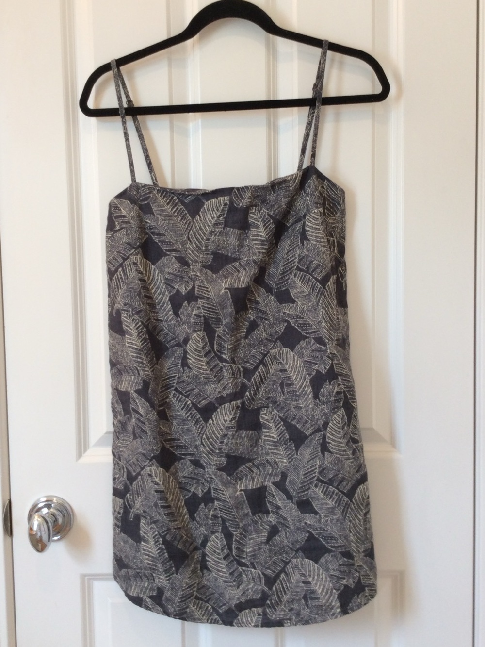 Faherty Byron Bay Linen Dress - Charcoal Banana Leaf - XXS - NWOT - Picture 6 of 8